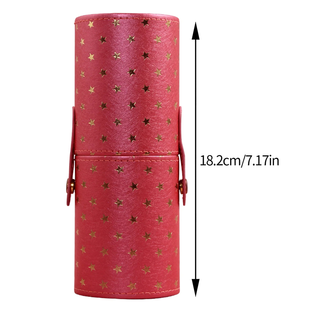 PU Leather Makeup Brush Holder – Large Capacity Travel Organizer Makeup Brush Organizer Nixie