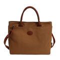 Oversized Canvas Tote Bag – Foldable Women's College Bookbag Canvas Tote Bag Nixie BB-1392Brown