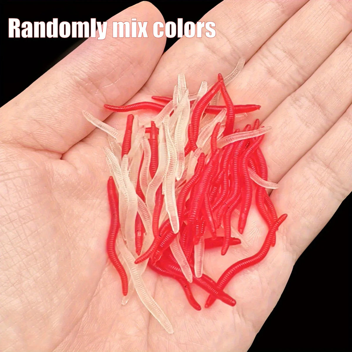 100Pcs 9cm Silicone Worm Fishing Lures – Sinking Soft Baits Fishing Soft Baits Nixie Randomly mix colors 100PCS 9cm 3.54inch
