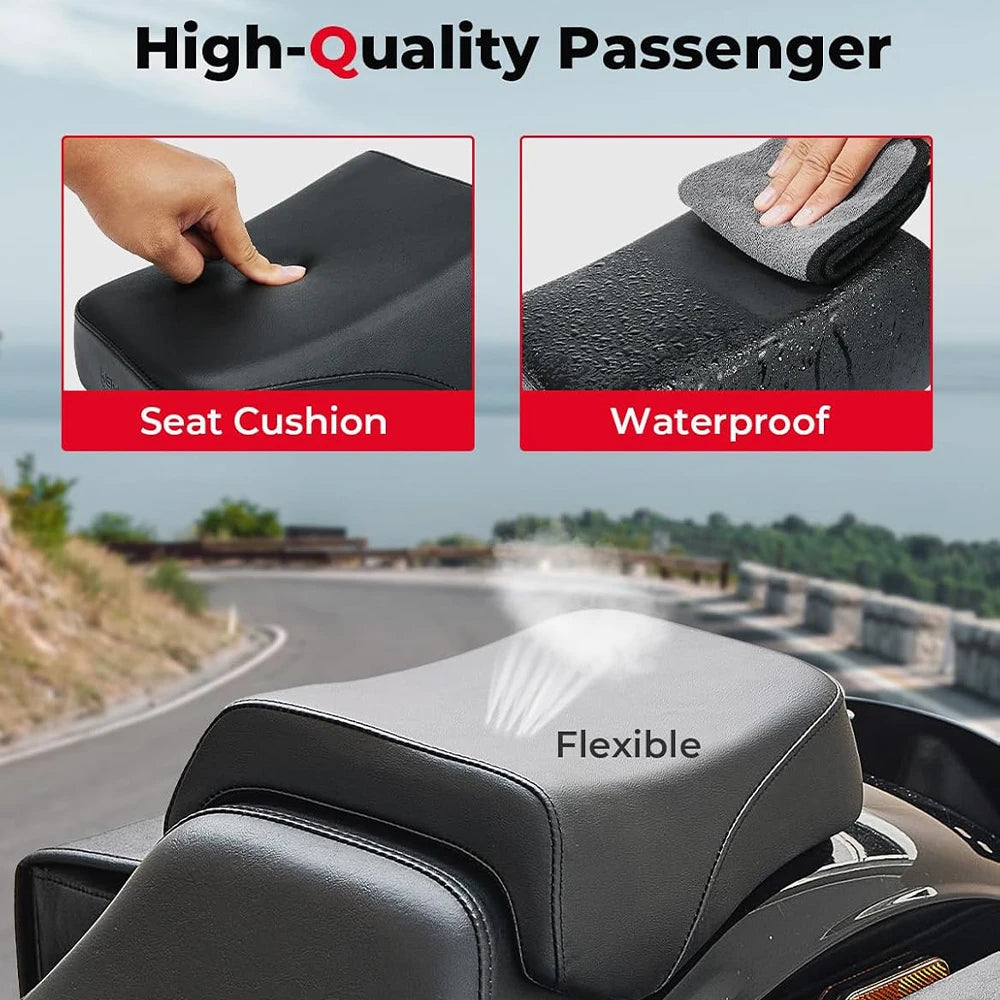PU Leather Motorcycle Passenger Seat Cushion – Softail Dyna Low Rider S Motorcycle Seat Cushion Nixie
