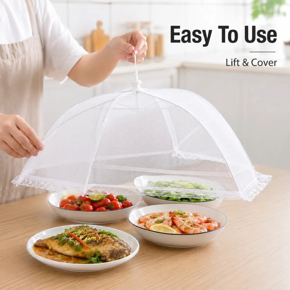 Foldable Pop-Up Mesh Food Cover Tent – Outdoor & Kitchen