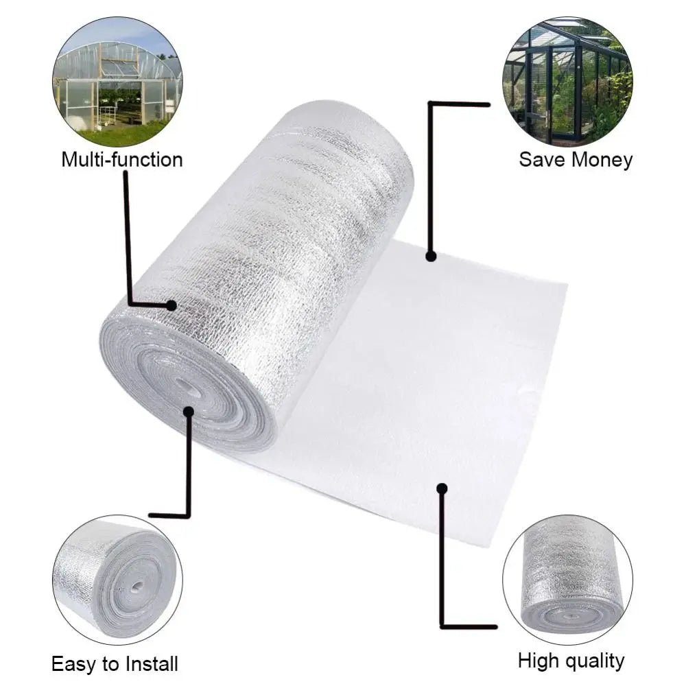 Aluminum Foil Wall Insulation Film – Self-Adhesive 5m/10m Roll Wall Insulation Film Nixie