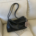 Nixie Vintage Brown Large Capacity Women's Shoulder Tote Bag Women's Shoulder Bag Nixie BB-585-Black (no pen Extra Large