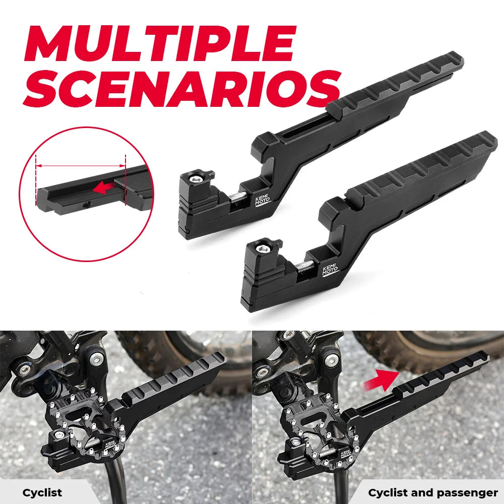 Extendable Passenger Footpegs CNC Aluminum Universal Dirt Bike Motorcycle Footpegs Nixie