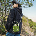 Nixie Drawstring Water Bottle Crossbody Bag – Nylon Crossbody Sports Bag Nixie Green (No Charm)