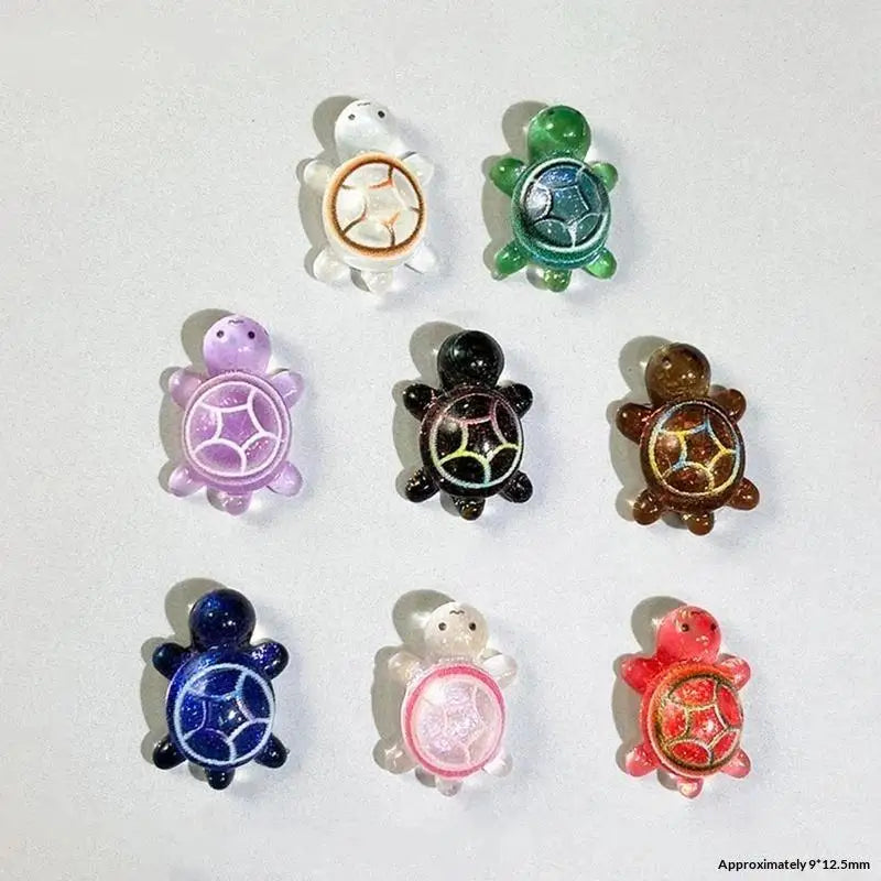 50pcs Mini Resin Turtle Figurines – DIY Fairy Garden & Crafts Resin Craft Charms Nixie