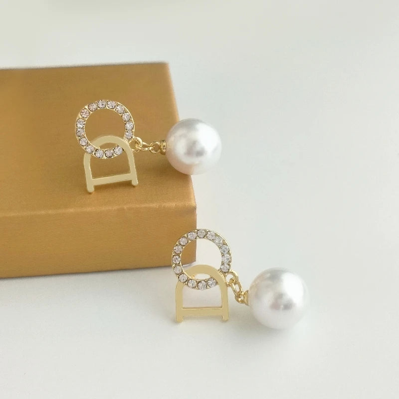 Heart Rhinestone Drop Earrings – 14K Gold Plated | Nixie Drop Earrings Nixie XL1483-3