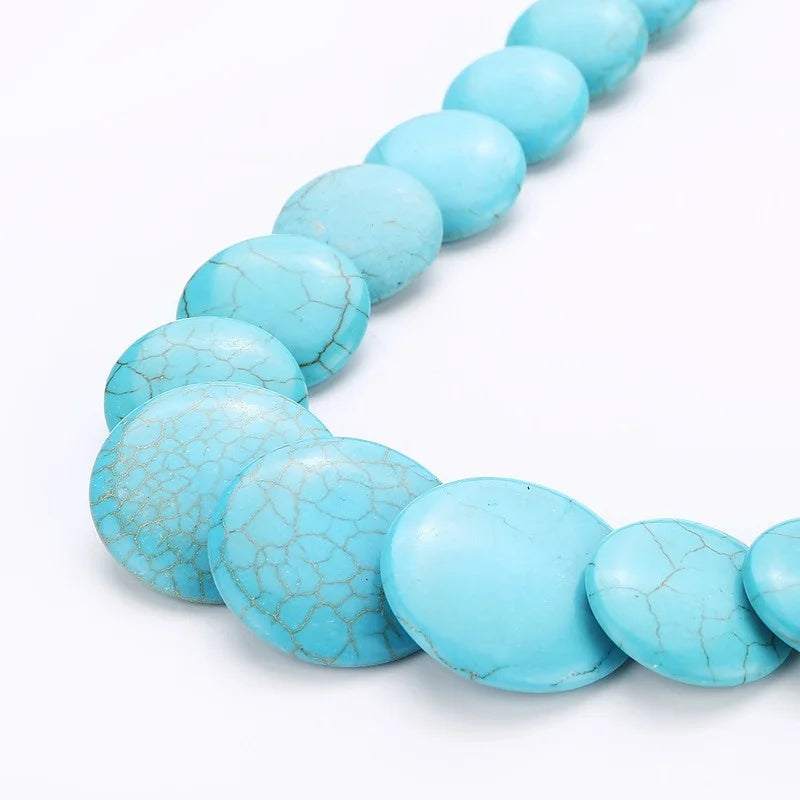 Women's Turquoise Beaded Necklace – Classic Gemstone Jewelry
