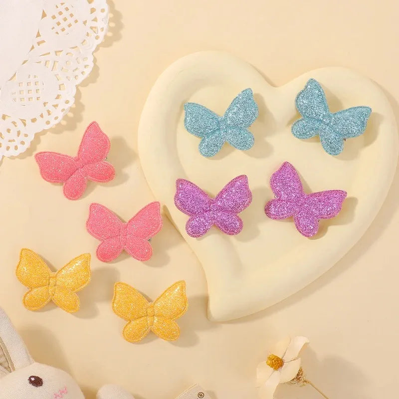 16pc Girls Butterfly Bow Hair Clips – Rainbow Sequin Barrettes Set Kids Hair Clips Nixie