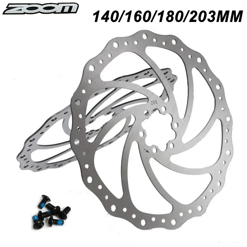 ZOOM MTB Disc Brake Rotor 140-203mm 6-Bolt Stainless Steel Bike Disc Brake Rotor Nixie