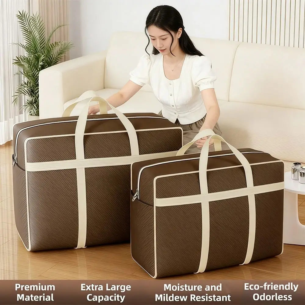 Large Non-Woven Clothes Storage Bin with Handle & Zipper Clothing Storage Bin Nixie