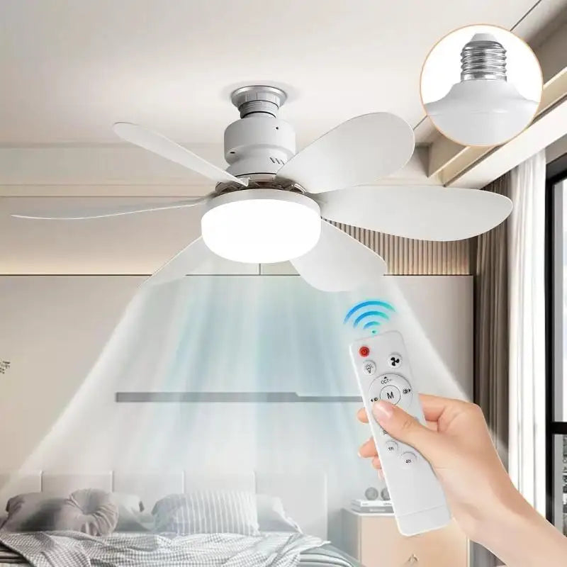 Dimmable LED Ceiling Fan Light E27 Remote Control 30/40W LED Ceiling Fan Light Nixie