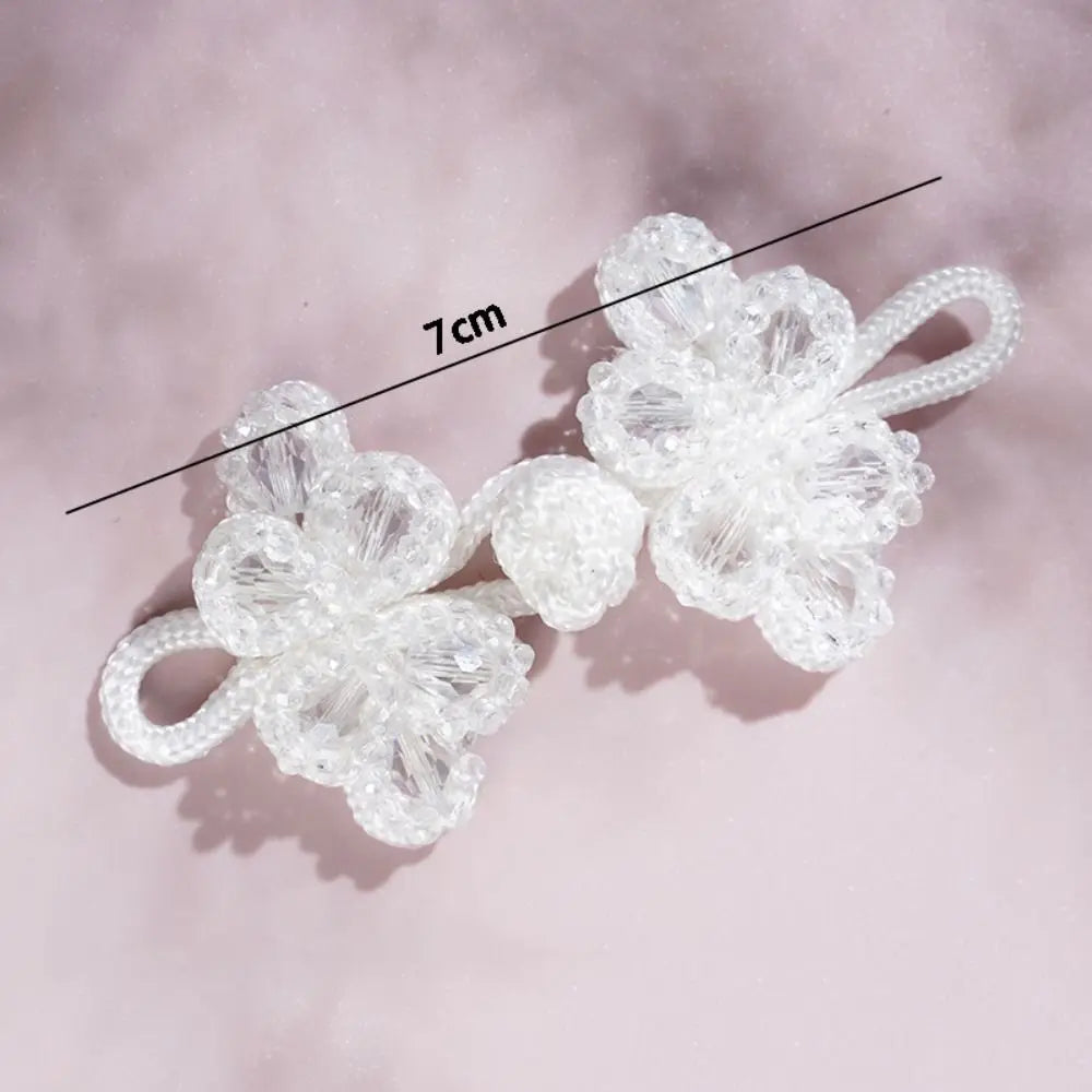 Chinese Style Beaded Shank Buttons for DIY Sewing | 1 Pair Decorative Sewing Buttons Nixie