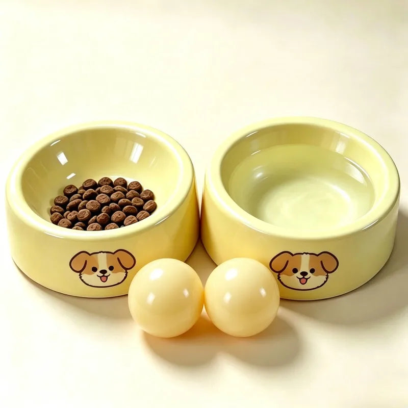 Non-Slip Anti-Tip Pet Bowl for Dogs & Cats | Nixie Pet Feeding Bowl Nixie 2 Bowl 2 Ball