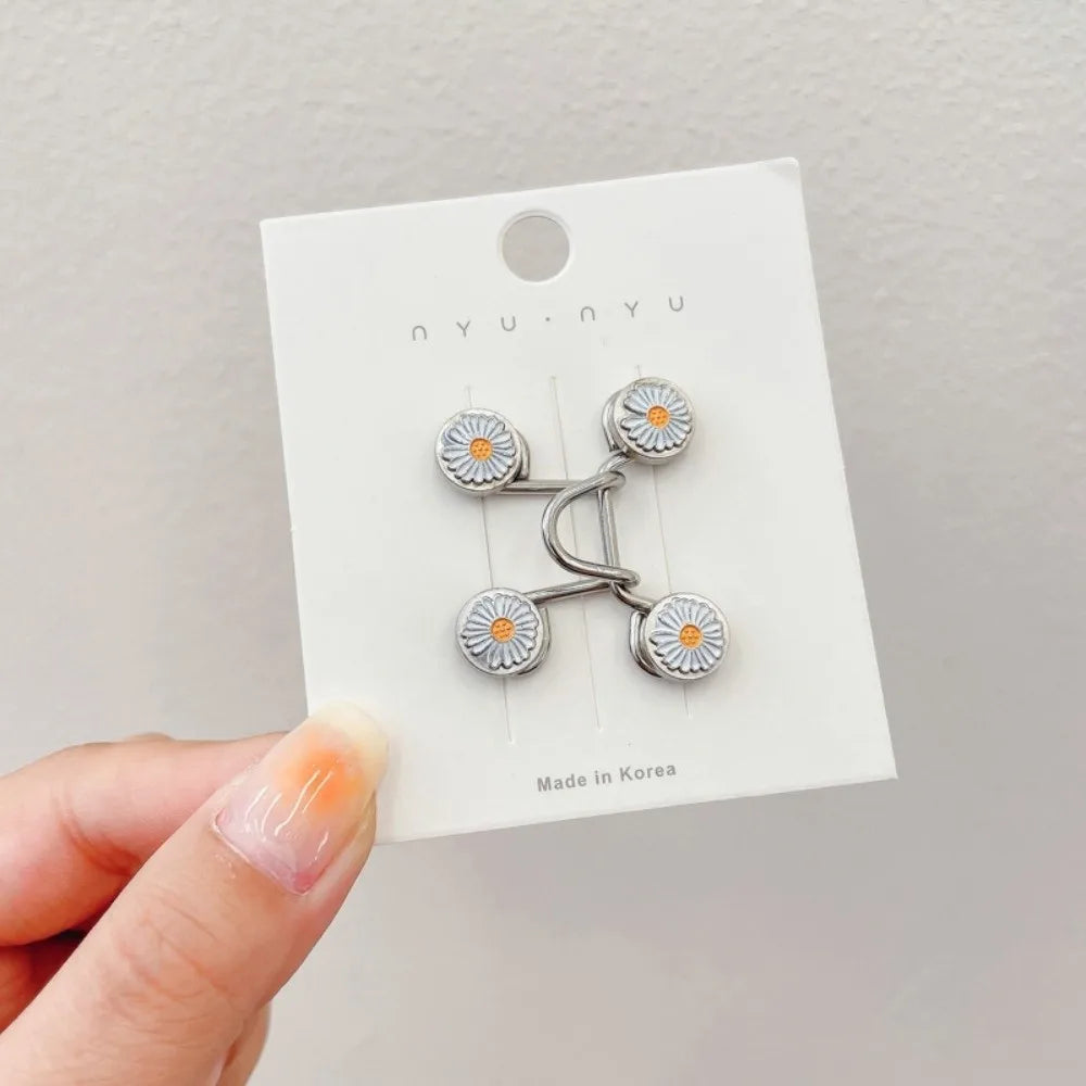 No-Sew Adjustable Button Pins for Jeans, Pants & Skirts Button Clip Accessory Nixie A-01