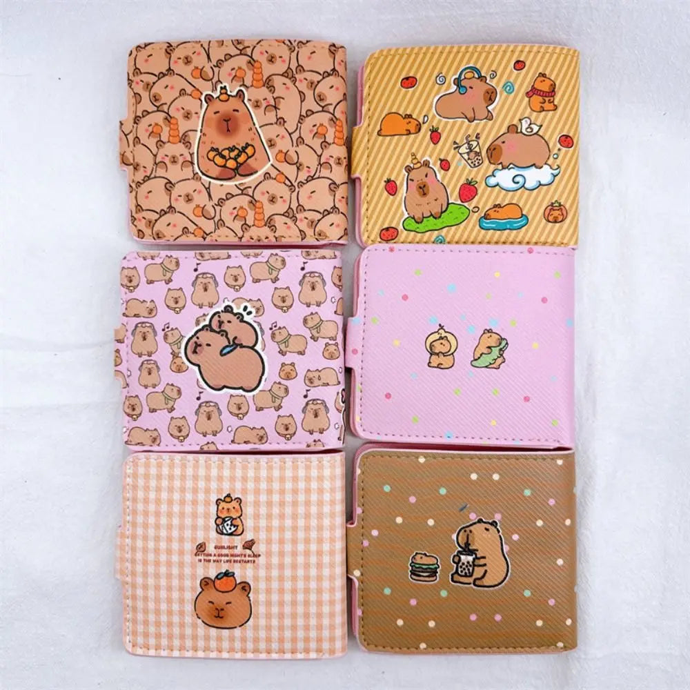 Cartoon Capybara Coin Purse – Cute PU Leather Mini Wallet