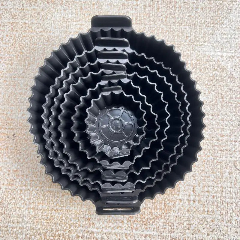 6-Piece Silicone Air Fryer Tray Baking Mat & Basket Liner Silicone Baking Mat Nixie Black