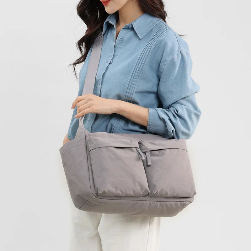 Unisex Waterproof Nylon Crossbody Shoulder Bag Multi-Pocket Crossbody Shoulder Bag Nixie