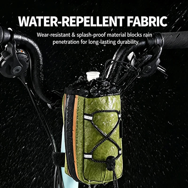 ESLNF Recycled Tire Bike Handlebar Water Bottle Bag – MTB Bike Handlebar Bag Nixie