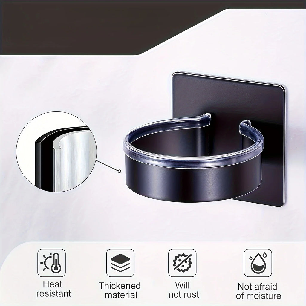 No-Drill Wall Mounted Hair Dryer Holder – Metal Bracket Hair Dryer Holder Nixie