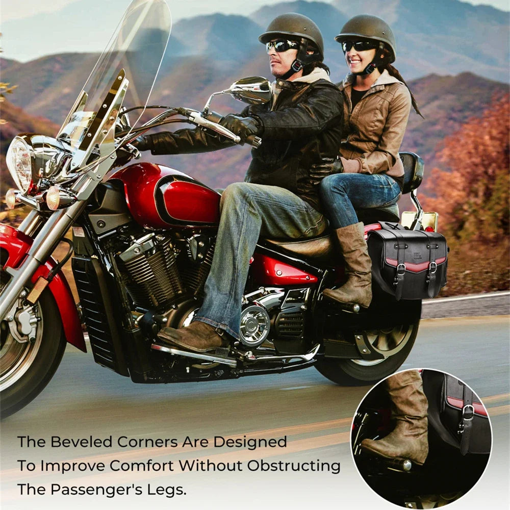 Waterproof PU Leather Motorcycle Saddle Bags – Universal Fit Motorcycle Saddle Bags Nixie