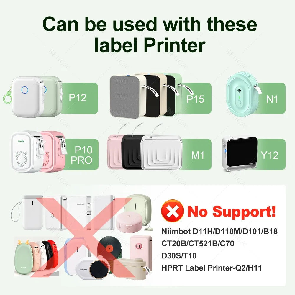 Marklife P15 Thermal Label Paper 12x40 15x30 15x50mm Thermal Label Paper Nixie