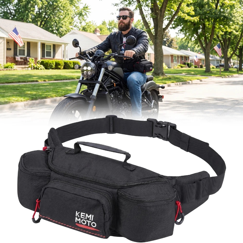 KEMITOUR Motorcycle Waist Bag Multi-Pocket Riding Fanny Pack Riding Fanny Pack Nixie