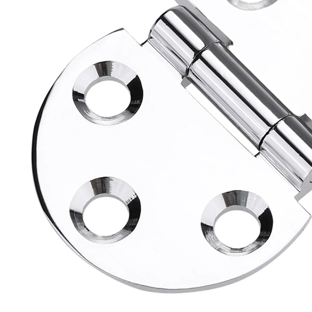 2pcs Round Hatch Hinges 180° Chrome Brass – Boat & Cabinet Marine Hatch Hinges Nixie