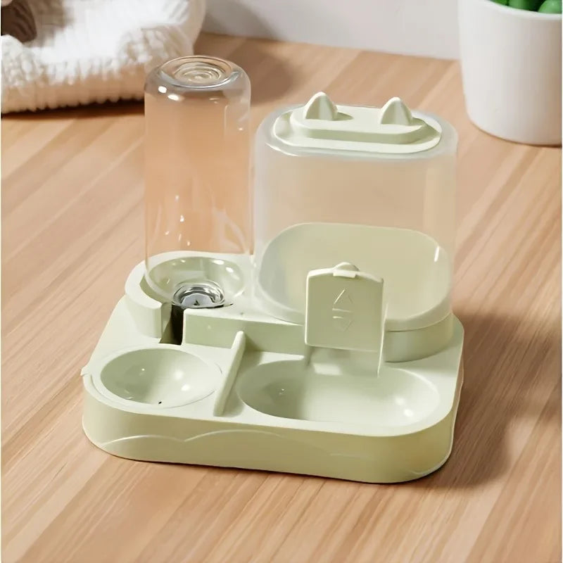 2-in-1 Automatic Cat Feeder – Dry, Wet & Water Separation Automatic Pet Feeder Nixie green one size