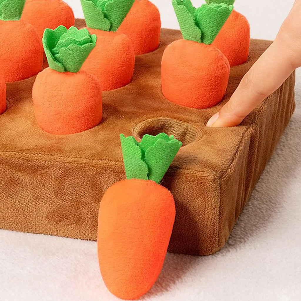 Dog Snuffle Mat Carrot Puzzle Interactive Nosework Toy