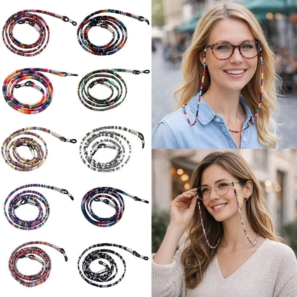 Bohemian Glasses Chain Neck Cord – Anti-Drop Adjustable Holder