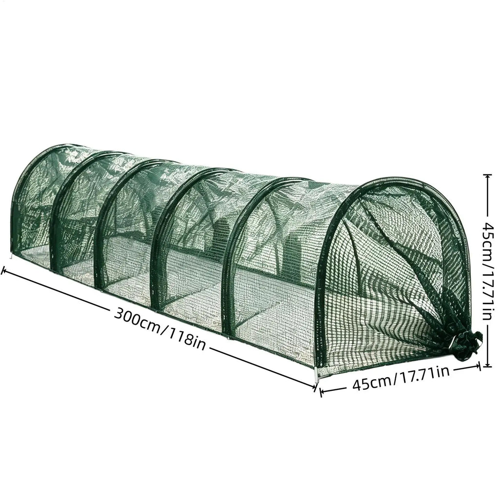 Foldable Chicken Tunnel – Expandable Outdoor Poultry Run Chicken Tunnel Run Nixie