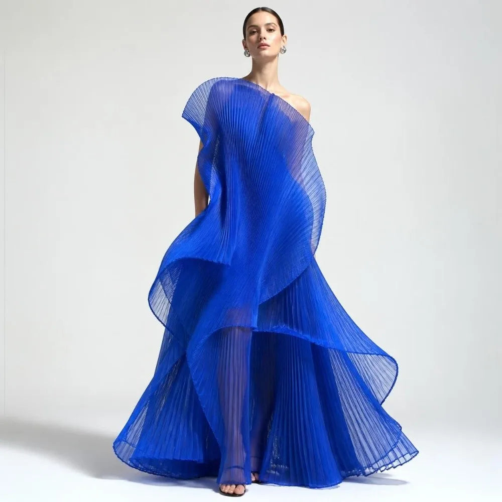 Accordion Pleated Organza Fabric – Stiff Mesh Dress Fabric 150cm Pleated Organza Fabric Nixie