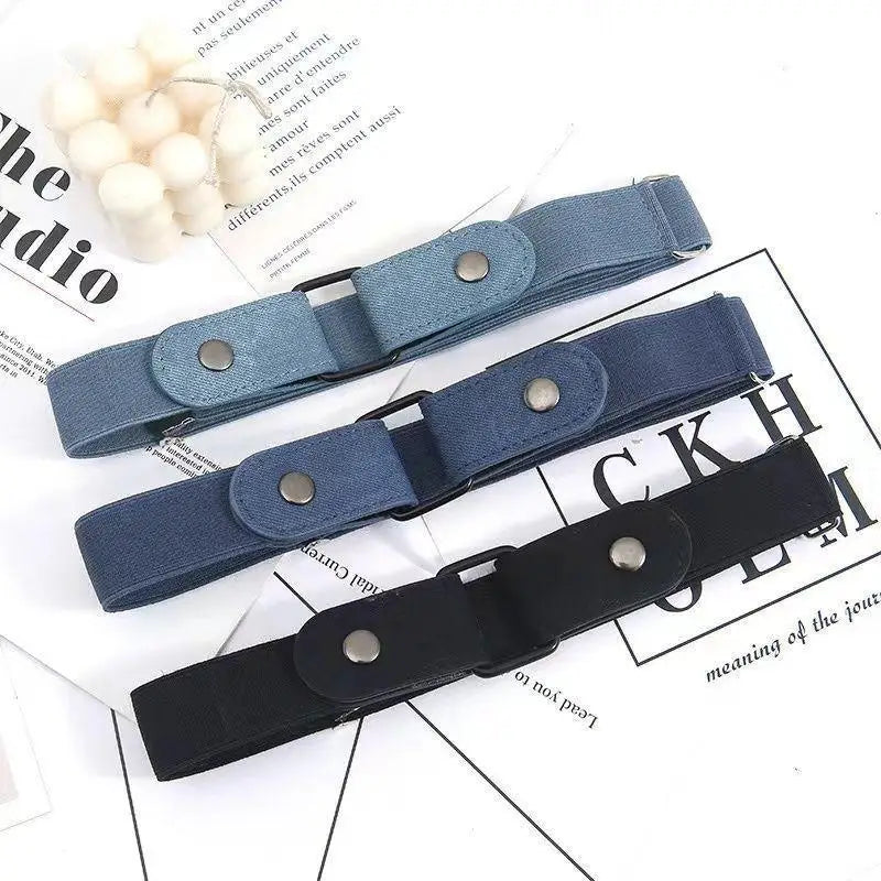 Canvas Elastic Buckle-Free Invisible Belt for Women & Men Elastic Waist Belt Nixie