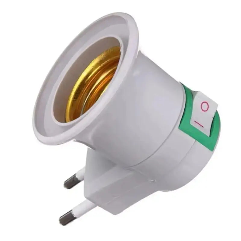 E27 Bulb Socket Adapter EU Plug Lamp Holder with On/Off Switch Lamp Socket Adapter Nixie 220V-240V EU Plug