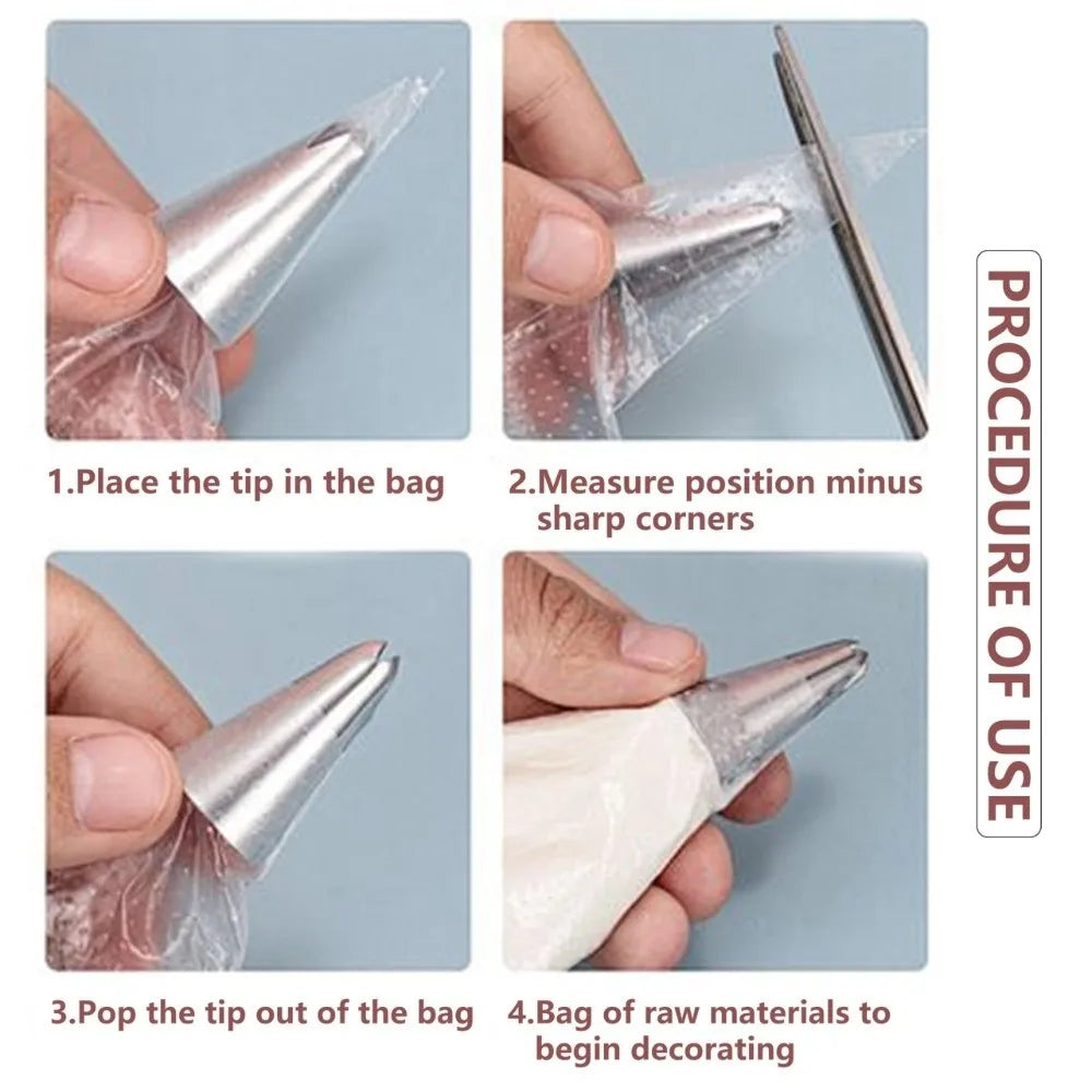 100Pcs Disposable Piping Bags – Leak-Proof, Anti-Burst Pastry Bags Disposable Piping Bags Nixie