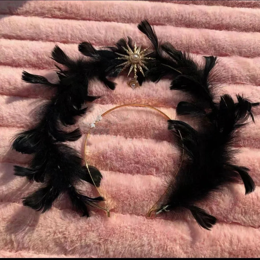 Fairy Feather Headband Angel Wings Goddess Hair Hoop