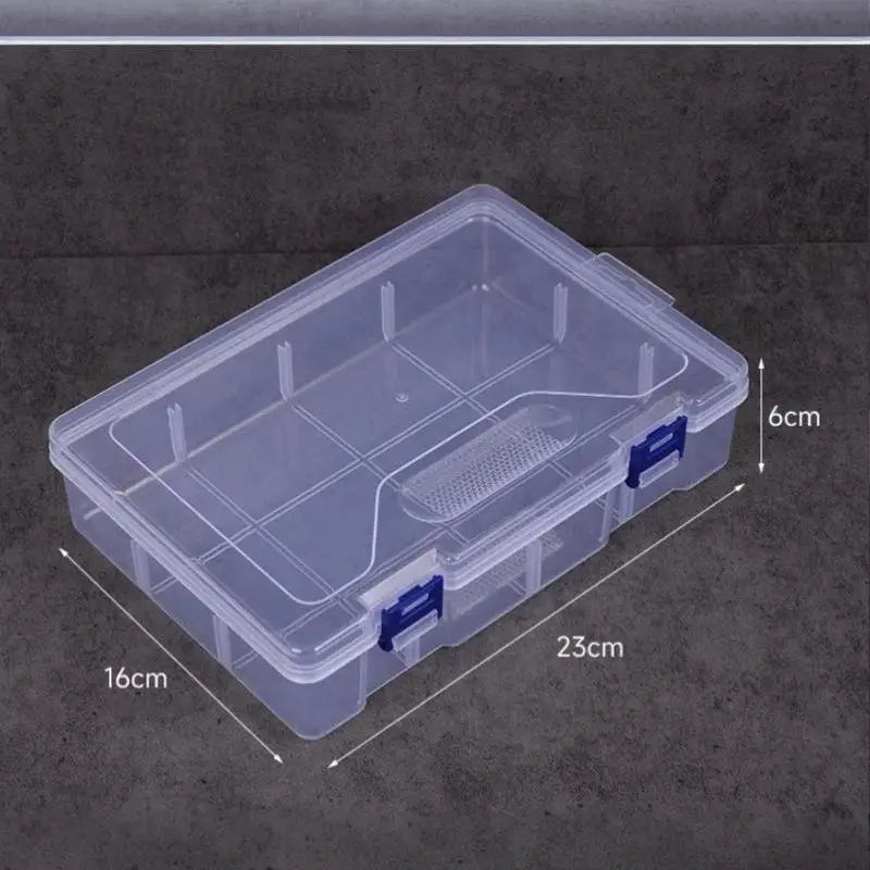 Adjustable Compartment Transparent Plastic Storage Box Organizer