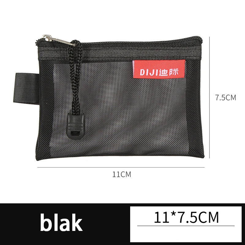Mini Mesh Zipper Bag – Nylon Card, Coin & Pouch Organizer