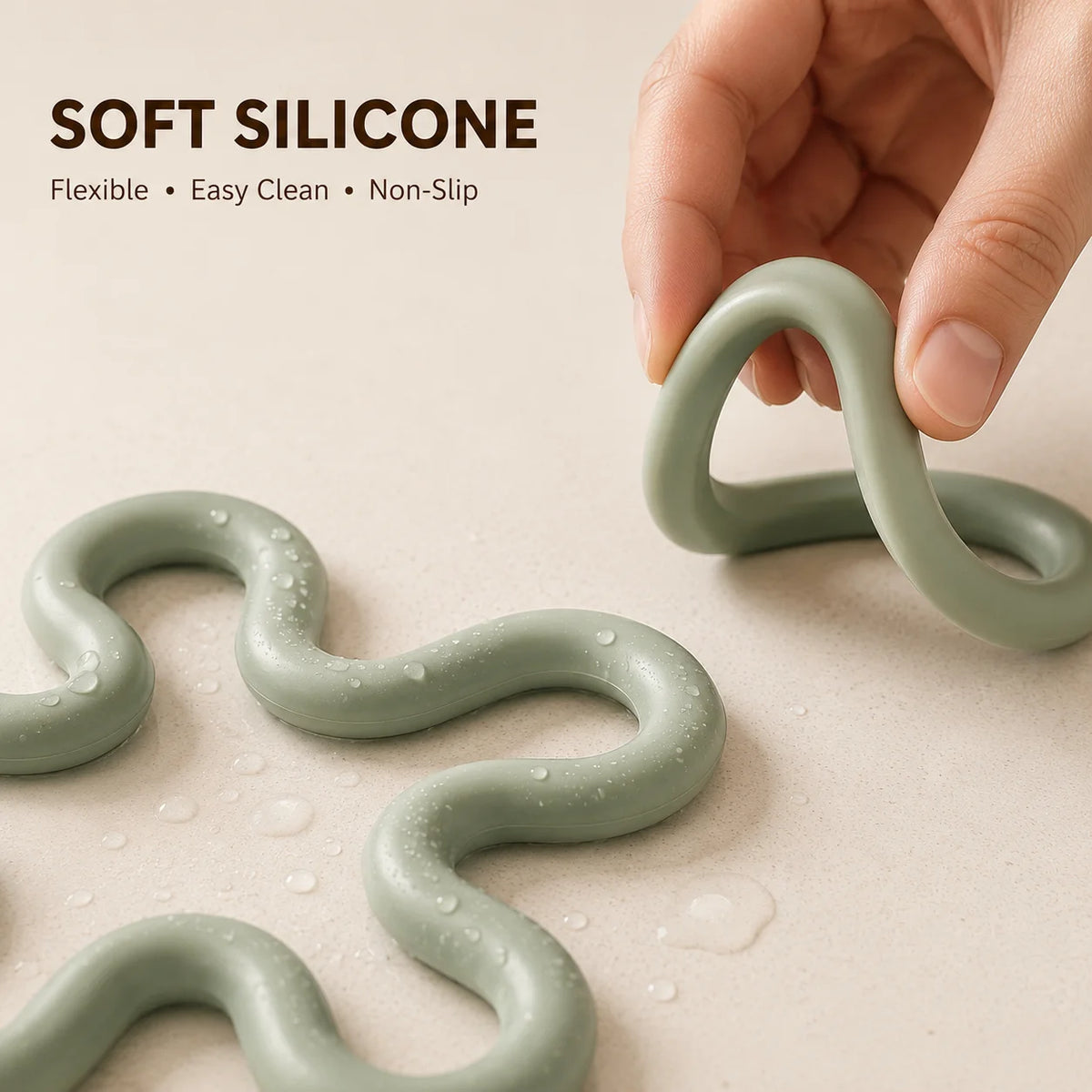 Silicone Geometric Coaster – Non-Slip Heat Resistant Drink Mat Silicone Coaster Nixie