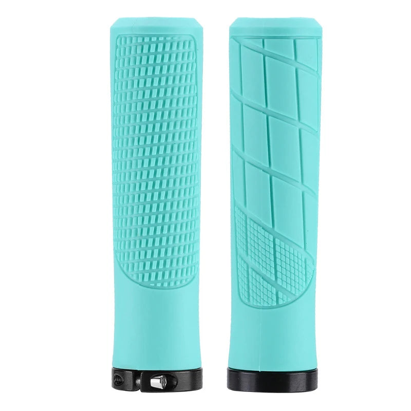 MTB Lock-On Handlebar Grips – Non-Slip Rubber & Alloy Cuffs Bicycle Handlebar Grips Nixie Bianchi