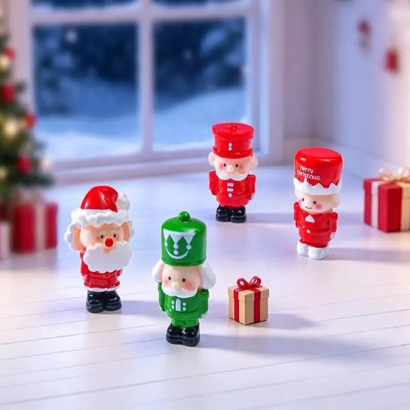 Mini Christmas Elf Figurines Set of 4 – Resin Fairy Garden Decor