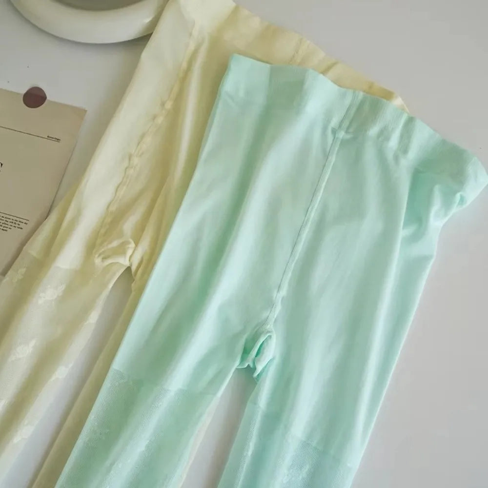Mint Green Lace Pantyhose – Thin Breathable Women's Stockings Women's Pantyhose Nixie