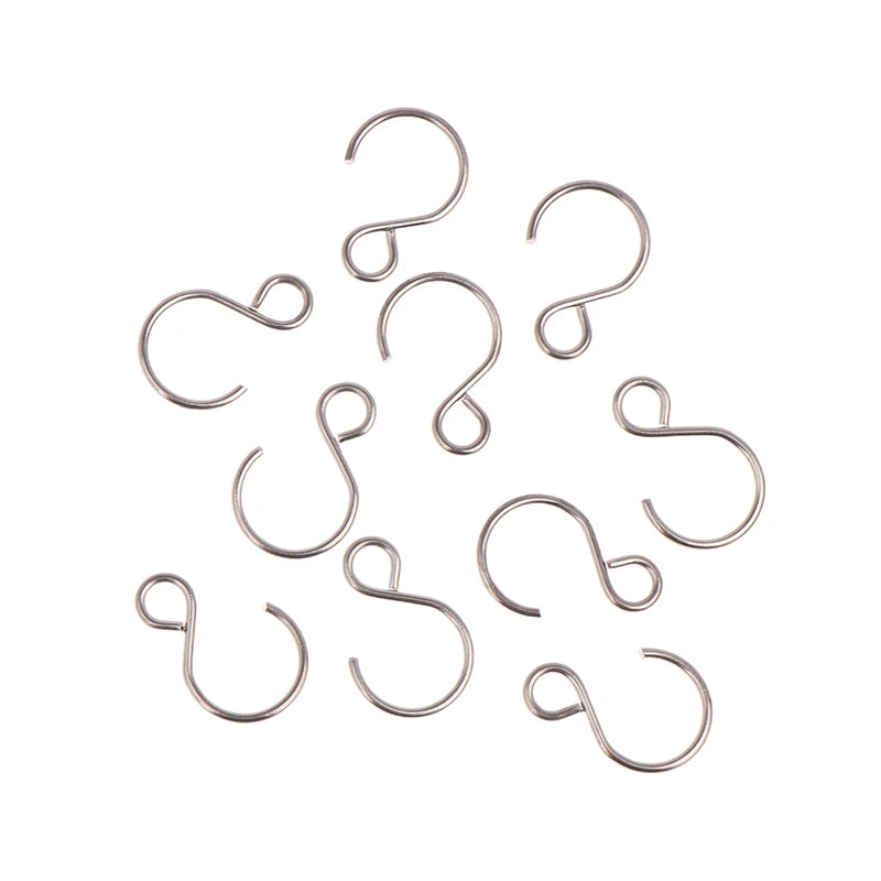 50Pcs Silver S Hook Crystal Connectors for Chandelier & DIY