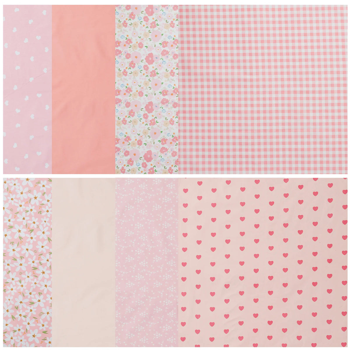 Printed Cotton Quilting Fabric Squares 8-Pack | 50x50cm DIY