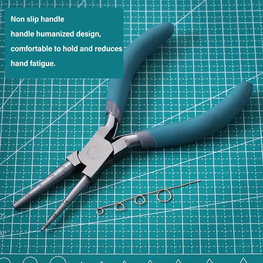 6-Inch Double Square Nose Wire Looping Pliers 2-8mm Scale Wire Looping Pliers Nixie
