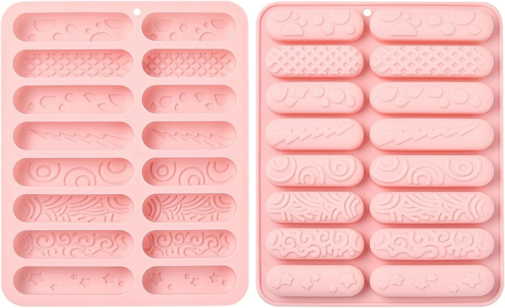 16-Cavity Silicone Chocolate Bar Mold with Candy Sticks Silicone Baking Mold Nixie Default Title