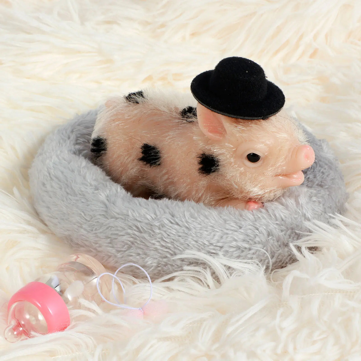 Silicone Pig Doll Toy Set – Realistic Lifelike Piglet Figure