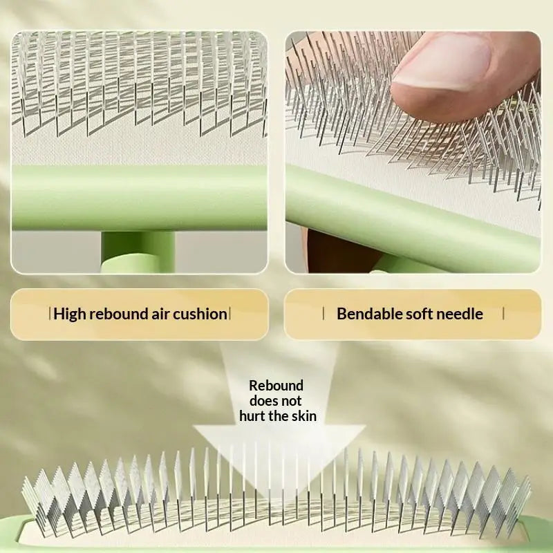 Cat & Dog Deshedding Brush Anti-Static Soft Needle Grooming Comb Pet Grooming Brush Nixie