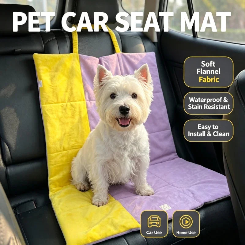 Foldable Dog Car Seat Cushion – Rear Seat Anti-Fouling Pet Mat Dog Car Seat Mat Nixie